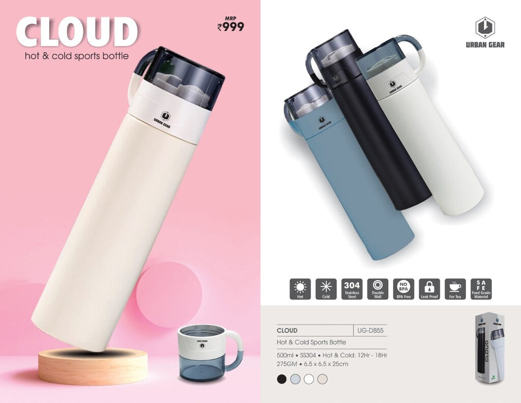 CLOUD - Hot and Cold Stainless Steel Water Bottle - 500 ML