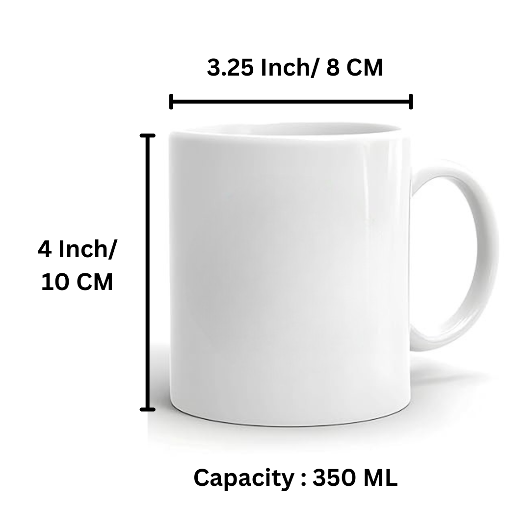 CERAMIC MUG - Customizable White Ceramic Mug - 350 ML