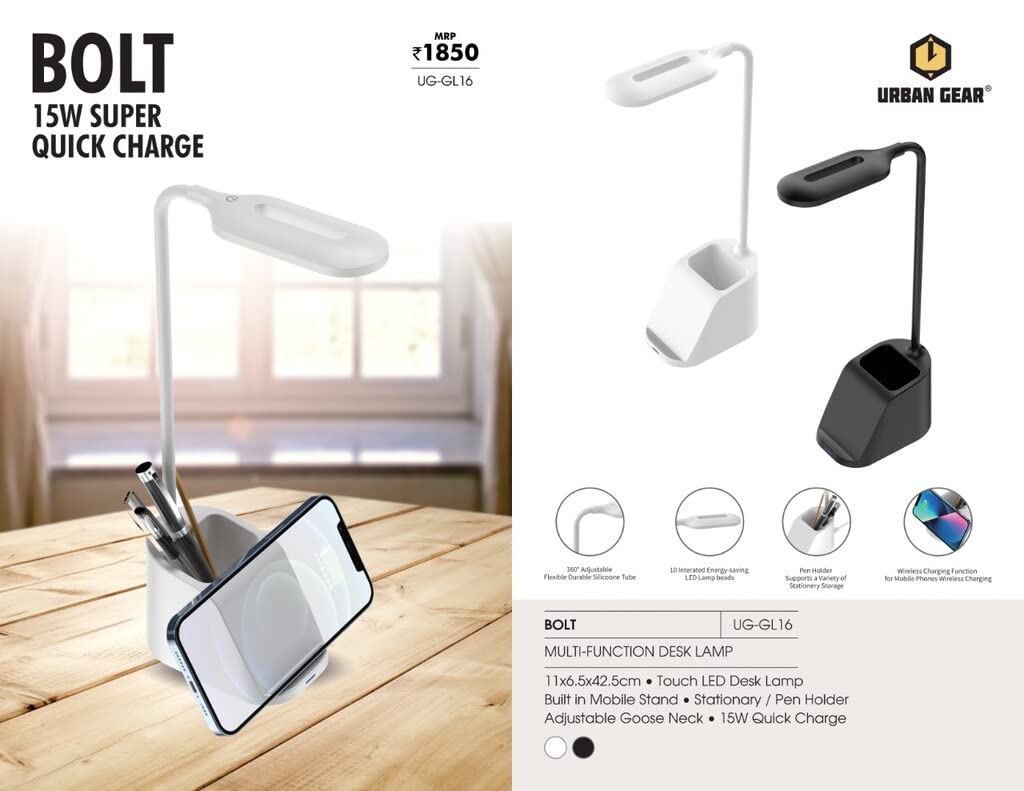 BOLT - LED Touch Lamp with Wireless Mobile Charging