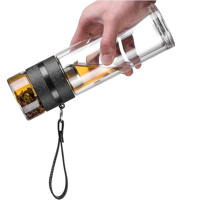 BREW - Borosilicate double walled bottle with tea infuser