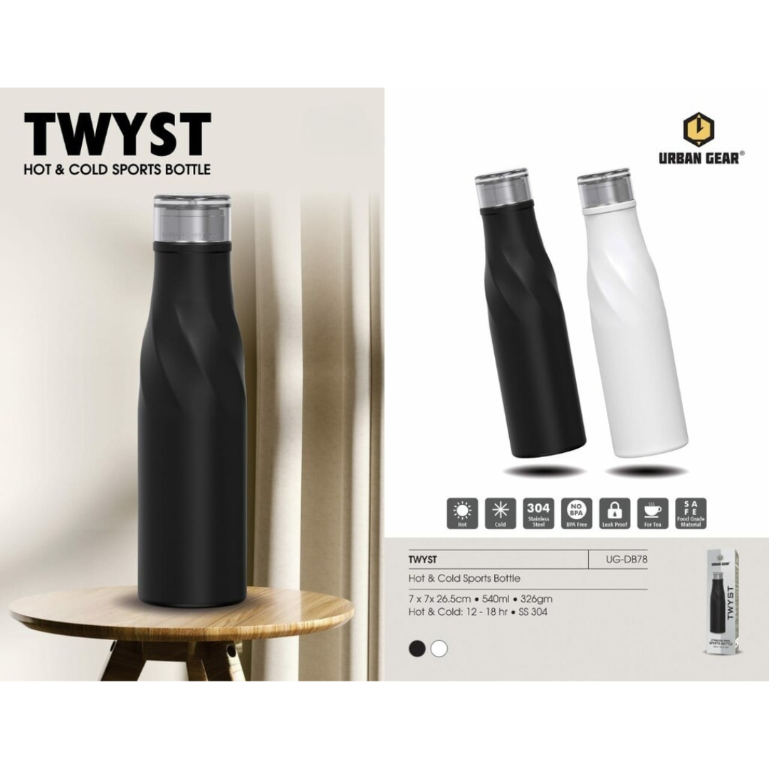 TWYST - Hot and Cold Stainless Steel Water Bottle - 540 ML