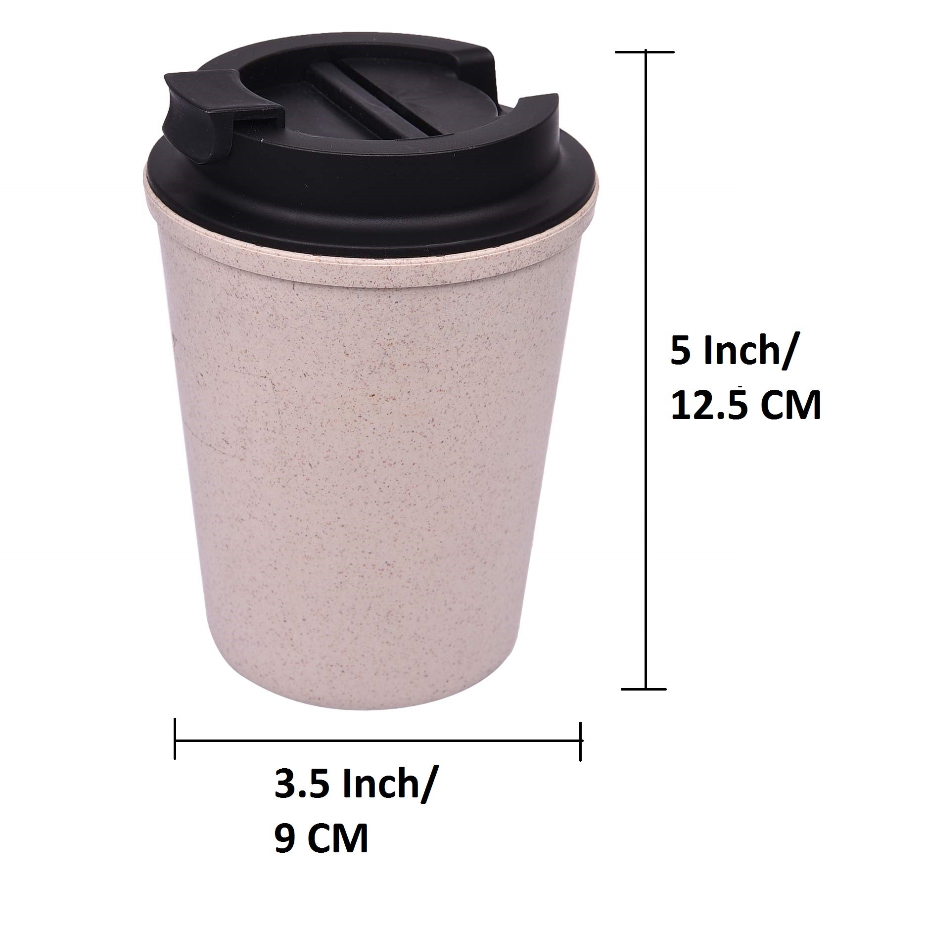 Eco Friendly,BPA Free Bamboo Fiber Mugs-Flip open-350 ML