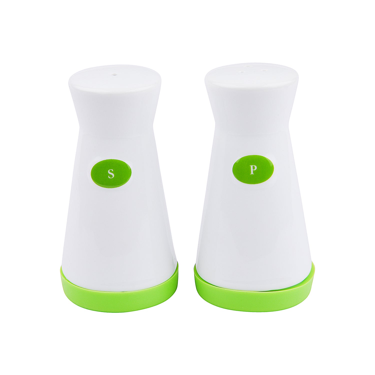 Ceramic Salt and Pepper Shaker with Non-Slip Silicone Base(Set of 2)