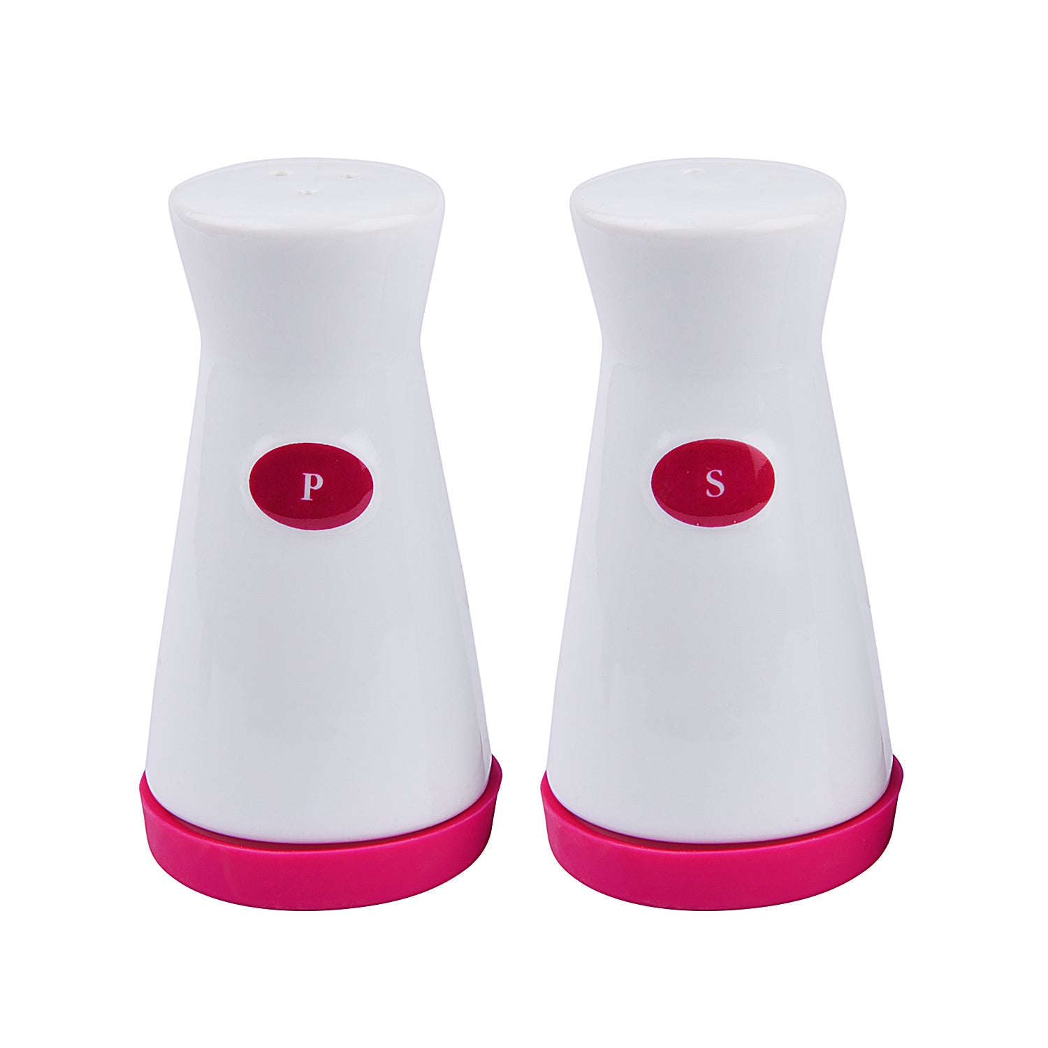 Ceramic Salt and Pepper Shaker with Non-Slip Silicone Base(Set of 2)