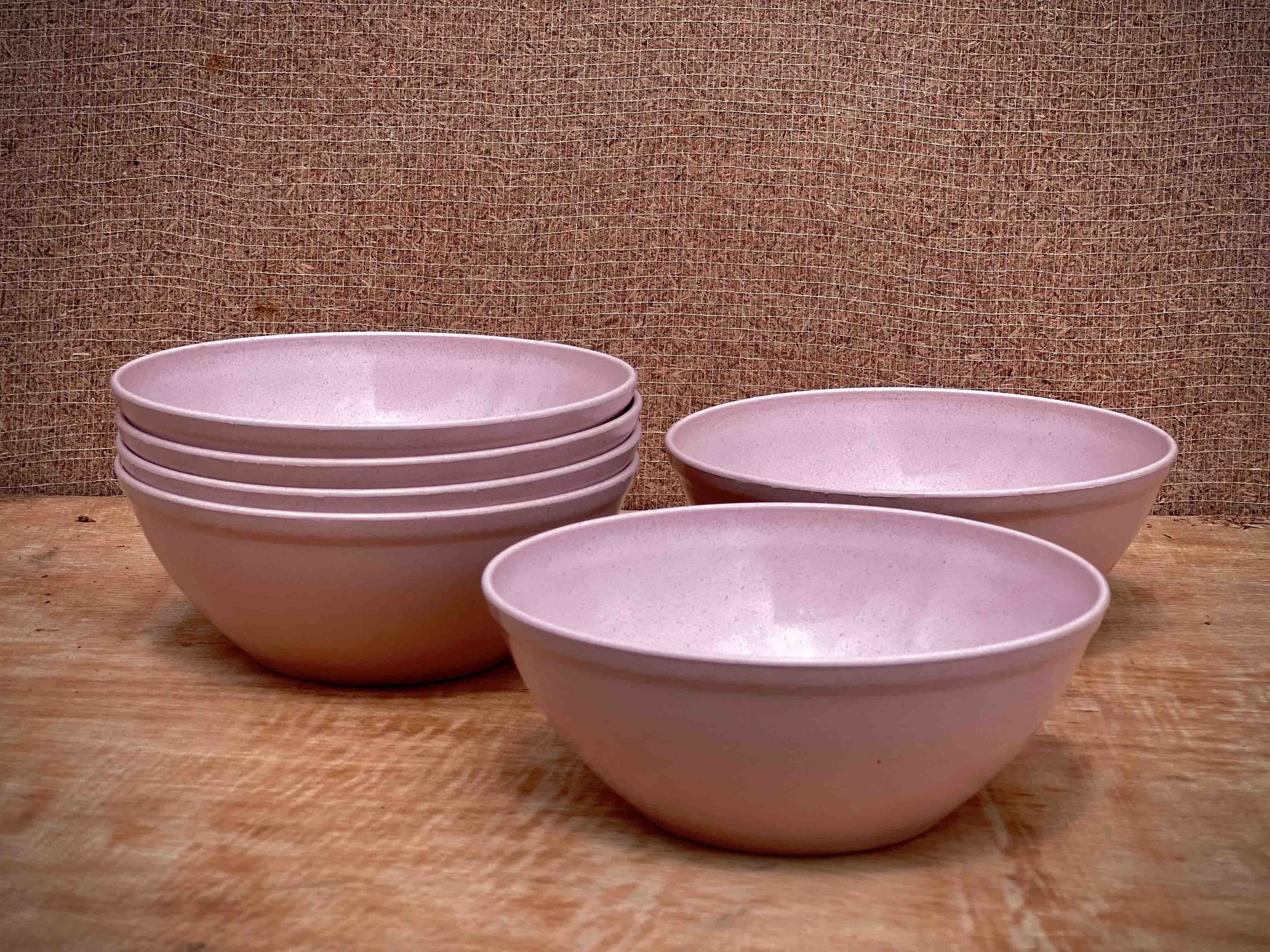 Eco-Friendly, BPA Free, Food Grade Bamboo Fiber Snack Bowls (Set of 6).