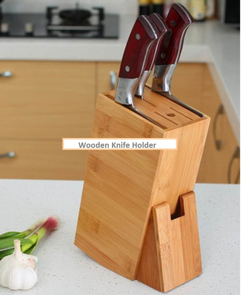 Wooden Knife Holder/Stand (Made of Pure Wood) (Knife Holder)