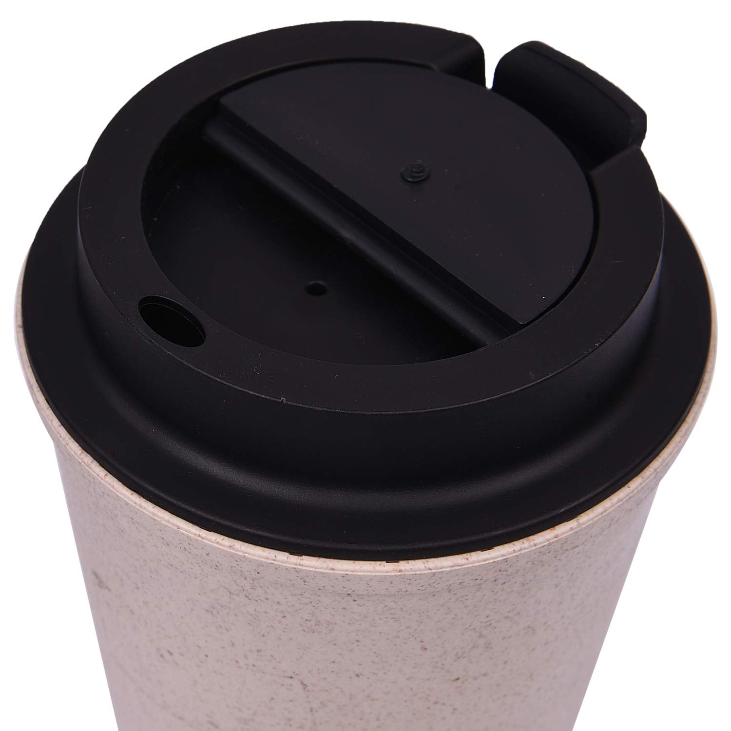 Eco Friendly,BPA Free Bamboo Fiber Mugs-Flip open-350 ML